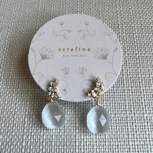 Serefina Gold-tone Opaque Crystal dangle earrings